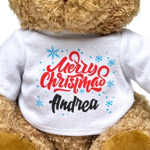Merry Christmas Andrea - Teddy Bear - gift present