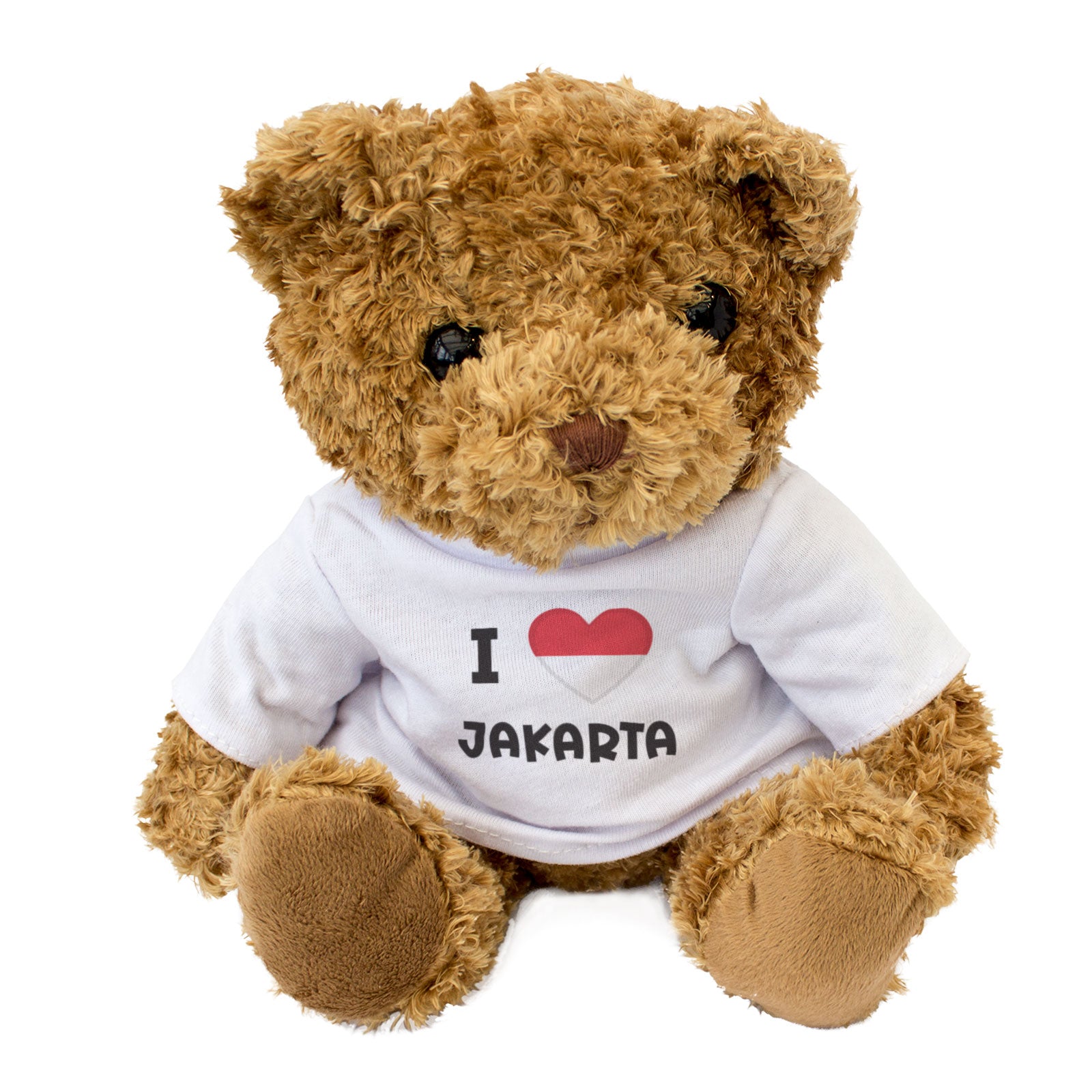 I LOVE JAKARTA (INDONESIA FLAG) - Teddy Bear - Cute Cuddly - Gift Present - Image 2