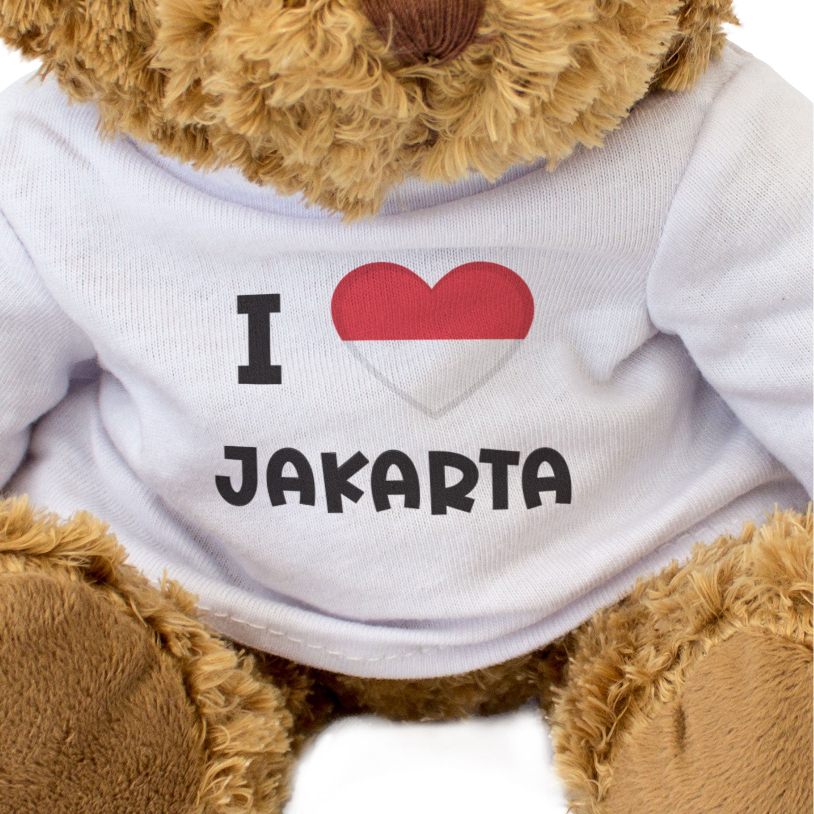 I LOVE JAKARTA (INDONESIA FLAG) - Teddy Bear - Cute Cuddly - Gift Present - Image 3