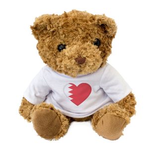 Alternative view of BAHRAIN FLAG HEART - Teddy Bear - Cute Cuddly Soft Adorable - Gift Present