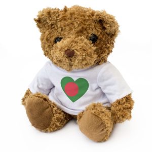 BANGLADESH FLAG HEART - Teddy Bear - Cute Cuddly Soft Adorable - Gift Present