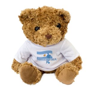 Alternative view of ARGENTINA FLAG (FOOTBALL) - Teddy Bear - Argentinian Soccer Fan Gift Present