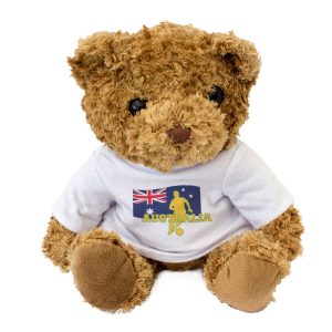 Alternative view of AUSTRALIA FLAG (SOCCER) - Teddy Bear - Australian Football Fan Gift Present