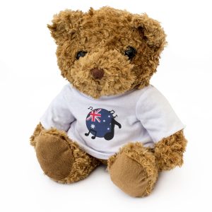AUSTRALIA FLAG (MUSICAL NOTES) - Teddy Bear - Australian Music Fan Gift Present