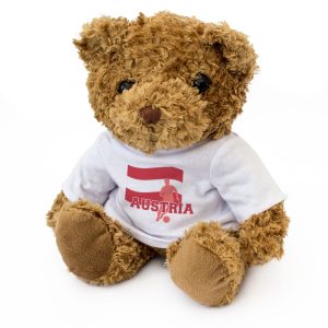 AUSTRIA FLAG (FOOTBALL) - Teddy Bear - Cute - Austrian Soccer Fan Gift Present