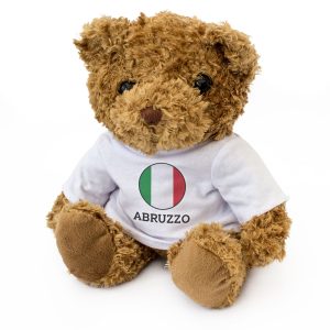 ABRUZZO (ITALY FLAG ROUNDEL) - Teddy Bear - Cute Funny - Italian Gift Present