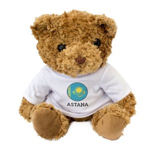 Alternative view of ASTANA (KAZAKHSTAN FLAG ROUNDEL) - Teddy Bear - Funny Souvenir Gift Present