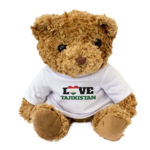 Alternative view of LOVE TAJIKISTAN (FLAG HEART) - Teddy Bear - Cute Funny - Souvenir Gift Present